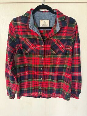 Legendary Whitetails Plaid Flannel Shirt Red Green Navy M